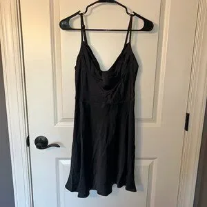 Motel Rocks | Dresses | Lebby Mini Dress In Satin Black | Poshmark